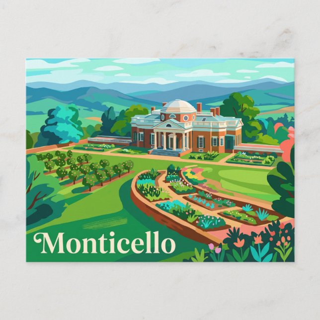 Carte Postale Monticello Virginie (Devant)
