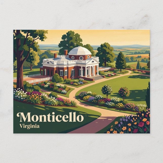 Carte Postale Monticello Virginie (Devant)
