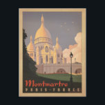 Carte Postale Montmartre - Paris, France<br><div class="desc">Anderson Design Group est une société d'illustration et de conception de pointe située à Nashville,  au Tennessee. Founder Joel Anderson Directives Team of talented artists to create original poster art that looks like classic vintage publicité prints from the 1920s to the 1960s.</div>