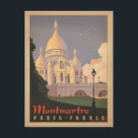 Carte Postale Montmartre - Paris, France<br><div class="desc">Anderson Design Group est une société d'illustration et de conception de pointe située à Nashville,  au Tennessee. Founder Joel Anderson Directives Team of talented artists to create original poster art that looks like classic vintage publicité prints from the 1920s to the 1960s.</div>