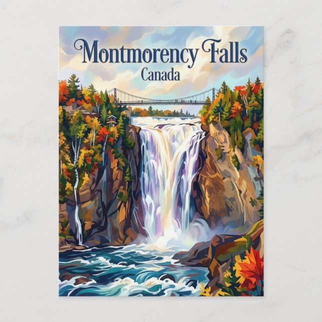 Carte Postale Montmorency Falls Canada (Devant)