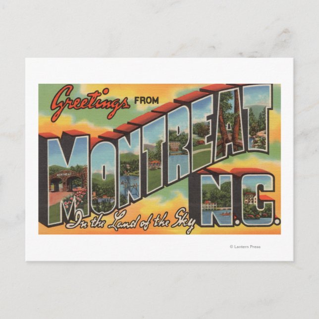 Carte Postale Montraite, Caroline du Nord - Grandes Lettres Scèn (Devant)