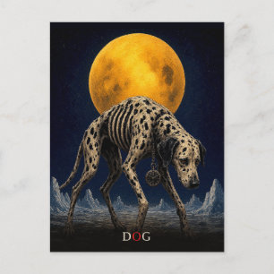 Carte Postale Montre de poche de chien gothique Surréaliste