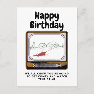 Carte Postale Montre Joyeux Anniversaire Véritable Crime