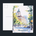 Carte Postale Montréal Canada Illustration de peinture Gouache V<br><div class="desc">Montréal Canada Gouache Peinture Illustration couleur pastel douce style vintage</div>