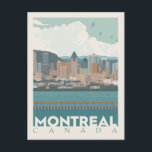 Carte Postale Montréal, Canada | Skyline<br><div class="desc">Anderson Design Group est une société d'illustration et de conception de pointe située à Nashville,  au Tennessee. Founder Joel Anderson Directives Team of talented artists to create original poster art that looks like classic vintage publicité prints from the 1920s to the 1960s.</div>