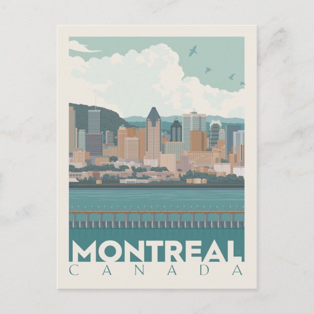 Carte Postale Montréal, Canada | Skyline (Devant)