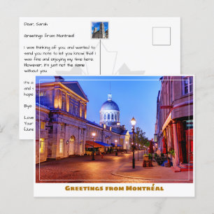 Carte Postale Montréal Canada Vieille Ville