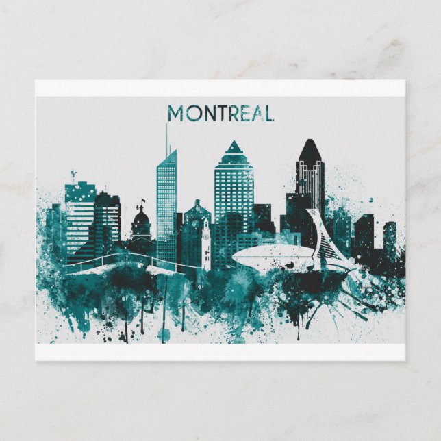 Carte Postale Montreal City Skyline (Devant)