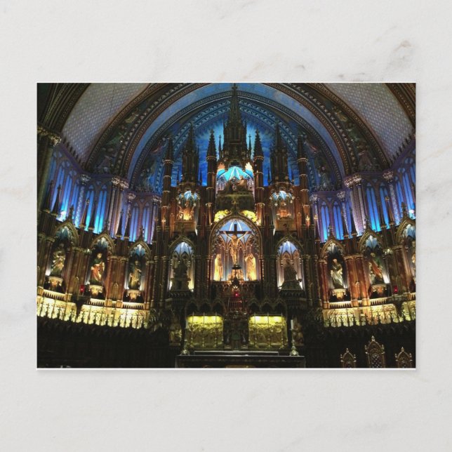 Carte Postale Montreal Notre Dame Basilica (Devant)