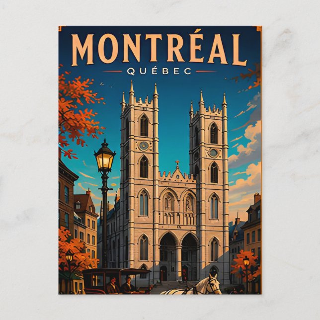 Carte Postale ⛪ Montréal Québec Voyage Rétro 🇨🇦 (Devant)