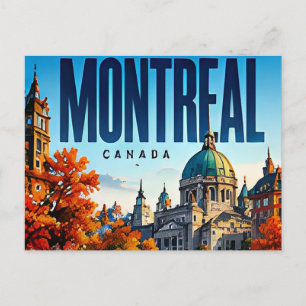 Carte Postale 🍁 Montréal Skyline Moderne Style de Ville 🍁