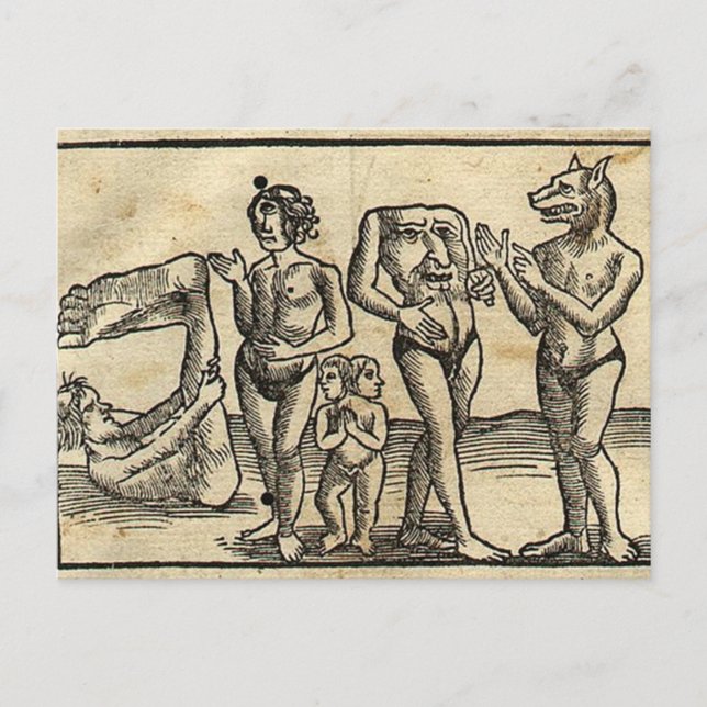 Carte Postale Montres médiévaux (Devant)