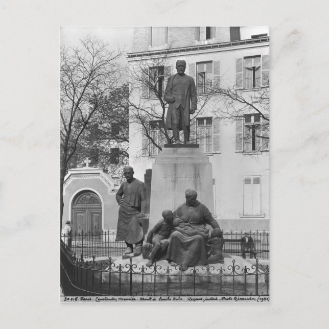 Carte Postale Monument à Emile Zola (Devant)