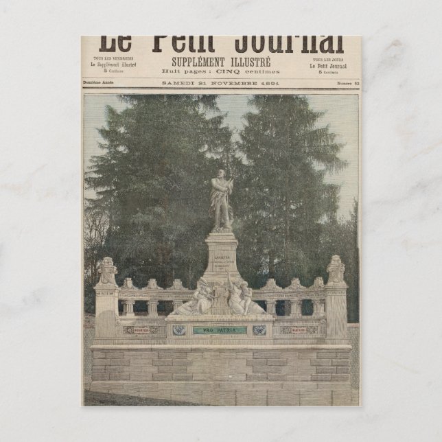 Carte Postale Monument à Gambetta à Ville-d'Avray (Devant)