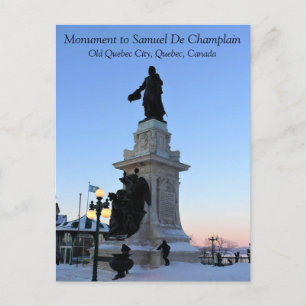 Carte Postale Monument à Samuel De Champlain, Québec, Canada