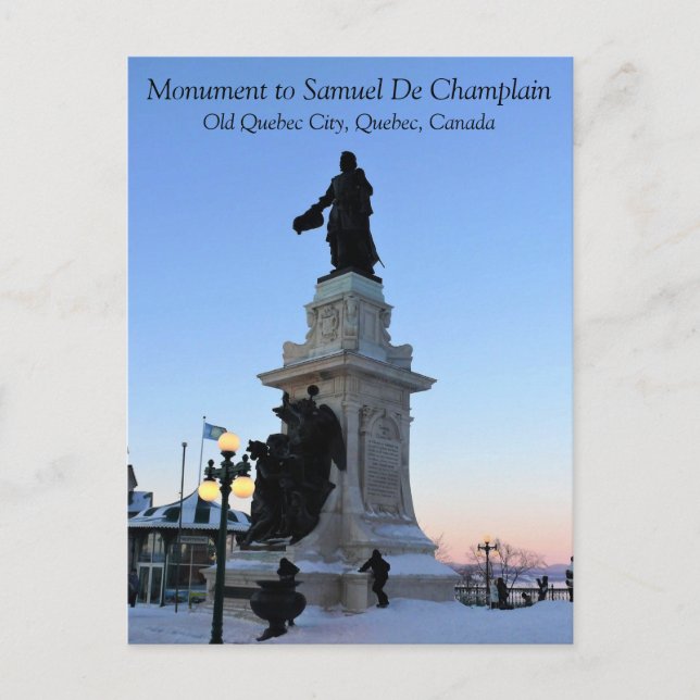 Carte Postale Monument à Samuel De Champlain, Québec, Canada (Devant)