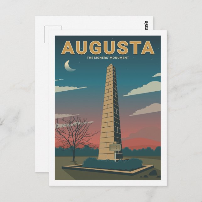 Carte Postale Monument Augusta Illustration d'un lieu de voyage  (Devant / Derrière)