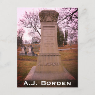 Carte Postale Monument Borden, Fall River, MA - A.J. Borden