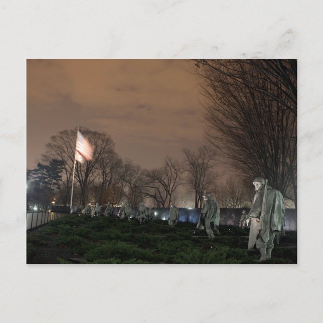 Carte Postale Monument commémoratif de guerre de Corée à Washing (Devant)