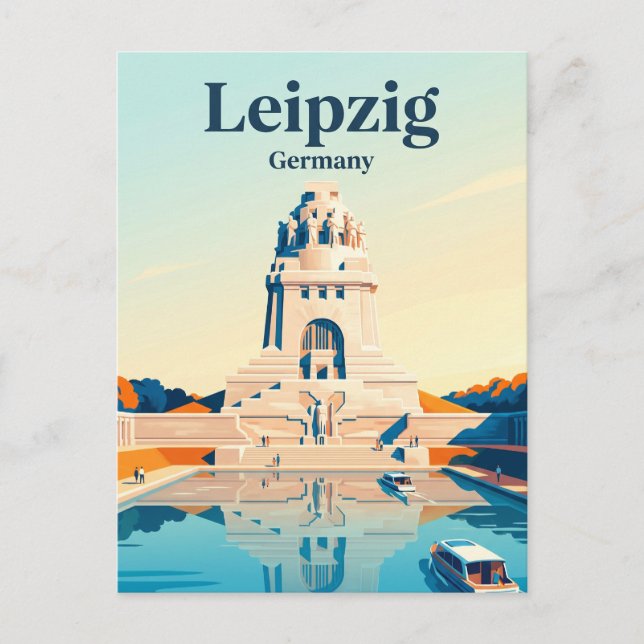 Carte Postale Monument de la bataille des Nations, Leipzig (Devant)