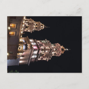 Carte Postale monument de la cathédrale morelia tours la nuit