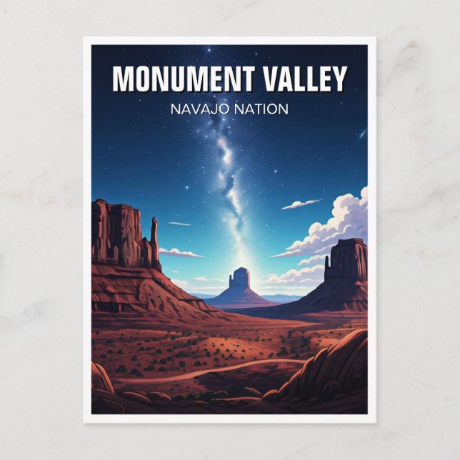 Carte Postale Monument de la Vallée de la Nuit Nation Navajo Sou (Devant)