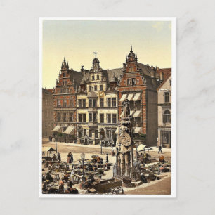 Carte Postale Monument de Roland, Brême, Allemagne rare Photochr