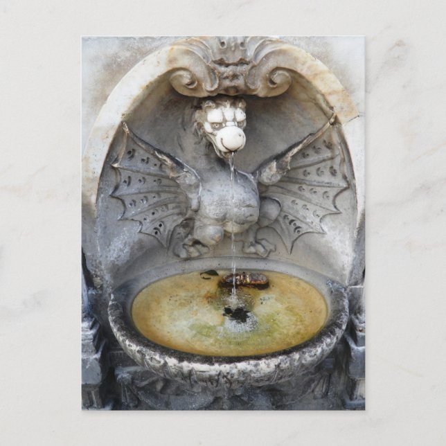 Carte Postale Monument de Rome Fountain Dragon (Devant)