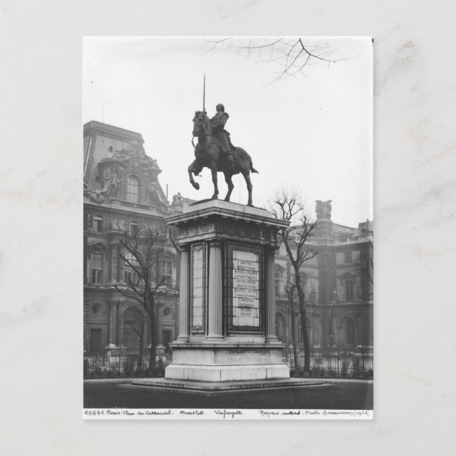Carte Postale Monument dédié au général Lafayette (Devant)
