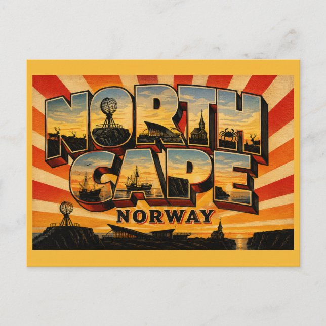 Carte Postale Monument du Globe du Cap Nord Norvège (Devant)