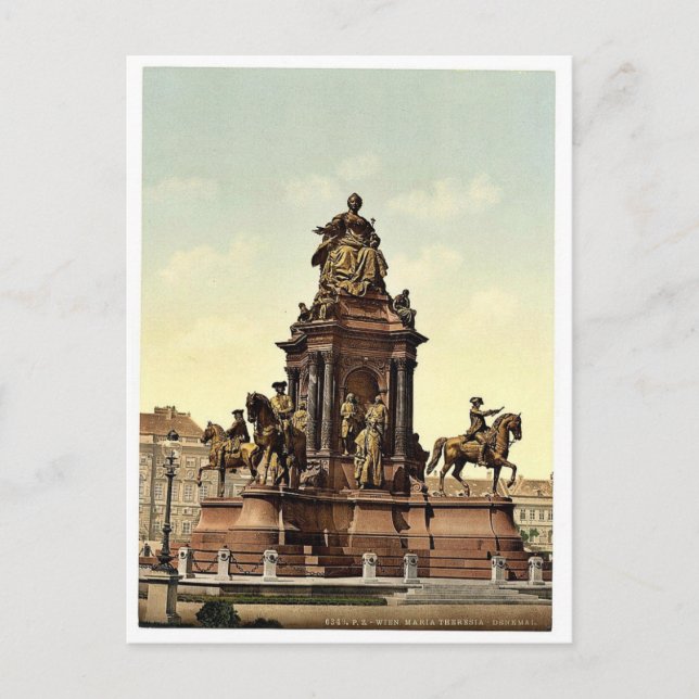 Carte Postale Monument Maria Theresa, Vienne, mag austro-hongroi (Devant)