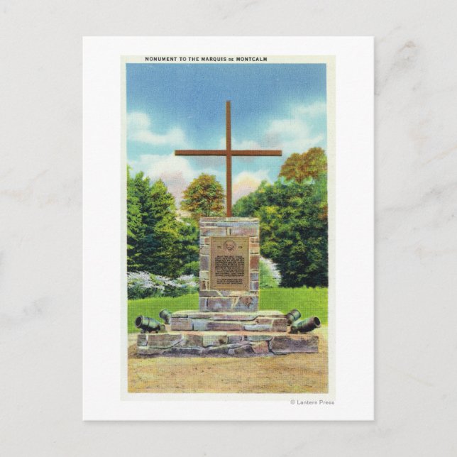 Carte Postale Monument Marquis de Montcalm (Devant)