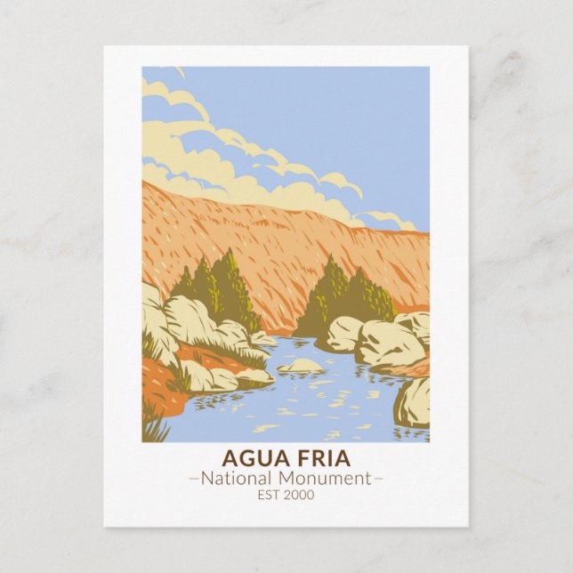 Carte Postale Monument national d'Agua Fria Badger Springs Canyo (Devant)