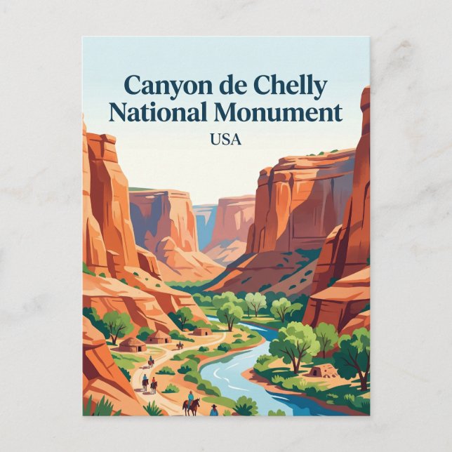 Carte Postale Monument national de Canyon de Chelly USA (Devant)