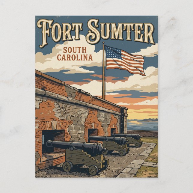Carte Postale Monument national de Fort Sumter États-Unis (Devant)