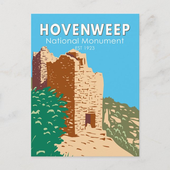 Carte Postale Monument national de Hovenweep Vintage (Devant)
