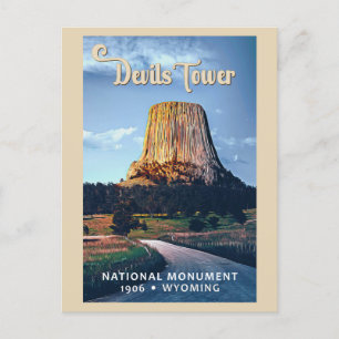 Carte Postale Monument national de la tour Devils Wyoming Waterc