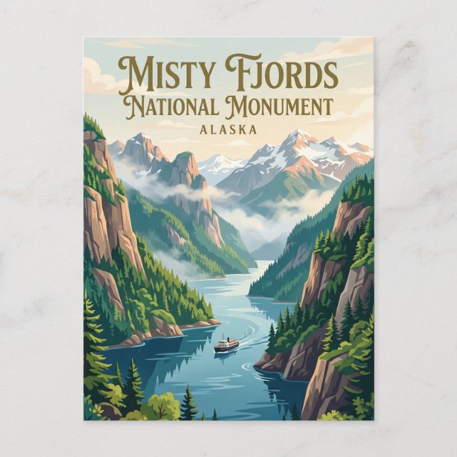 Carte Postale Monument national de Misty Fjords Alaska (Devant)