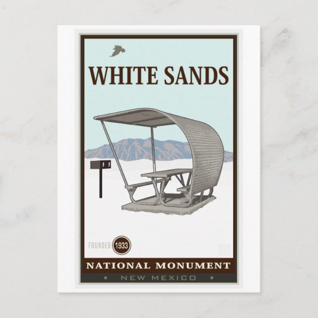 Carte Postale Monument national de White Sands 4 (Devant)