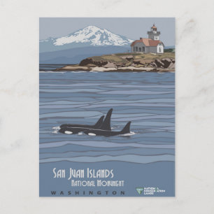 Carte Postale Monument national des îles San Juan, Washington Po