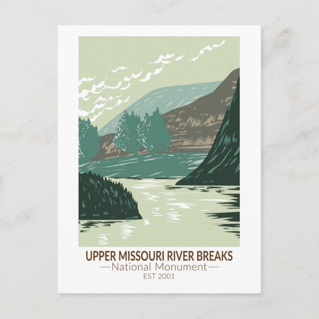 Carte Postale Monument national des Upper Missouri River Breaks (Devant)