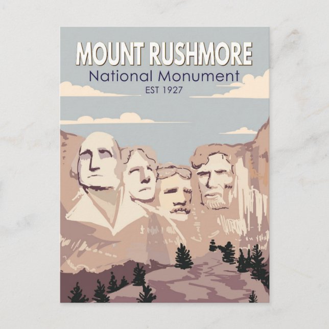 Carte Postale Monument national du mont Rushmore, Dakota du Sud (Devant)