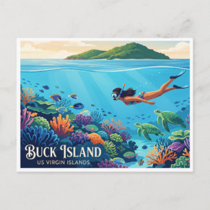 Carte Postale Monument national du récif de Buck Island Christia