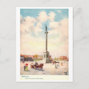 Carte Postale Monument révolutionnaire vintage à Baltimore