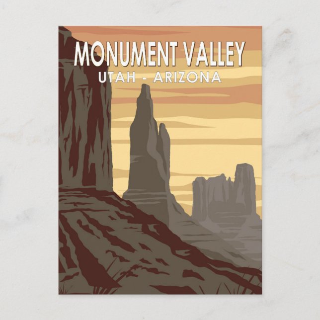 Carte Postale Monument Valley Arizona Utah Vintage (Devant)