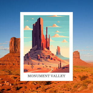 Carte Postale Monument Valley, États-Unis : Voyage Vintage