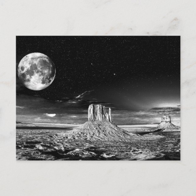 Carte postale Monument Valley Moonlight, Utah USA (Devant)