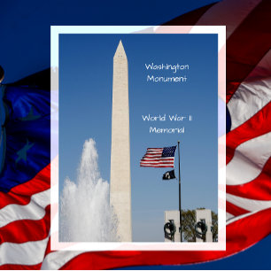 Carte Postale Monument Washington, mémorial de la Seconde Guerre