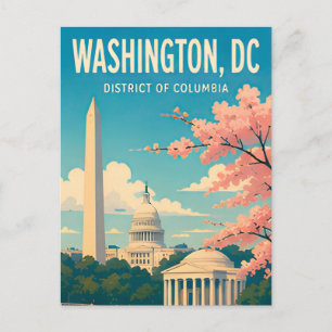 Carte Postale Monuments du Capitole de Washington DC Skyline